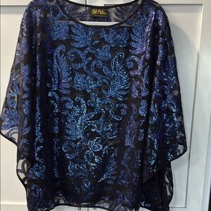 Bob Mackie sequenced poncho